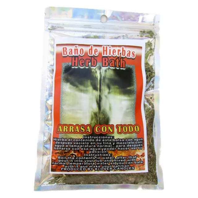 ARRASA CON TODO Bano de Hierbas Rompe / Destory Witchcraft Spiritual Herb Bath