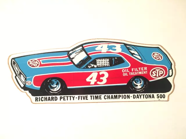 Stp Richard Petty 5 Time Champion Daytona 500 Vintage Charger Decal Sticker Nos