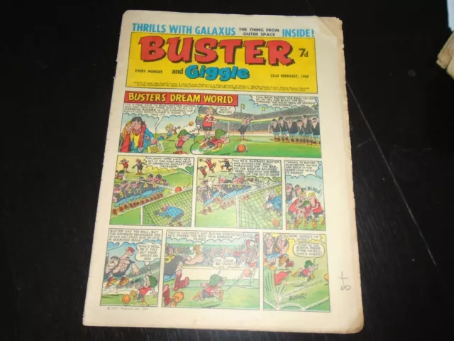 BUSTER and GIGGLE 22nd February 1969 British UK Comic GD