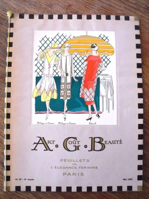 Art Goût Beauté  Mai 1925  Revue de mode Art-Déco Feuillets Élégance Féminine