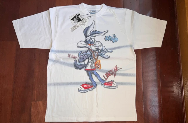 VINTAGE LOT29 LOONEY Tunes Airbrushed Wile E. Coyote Tee Cartoon Sz. XL