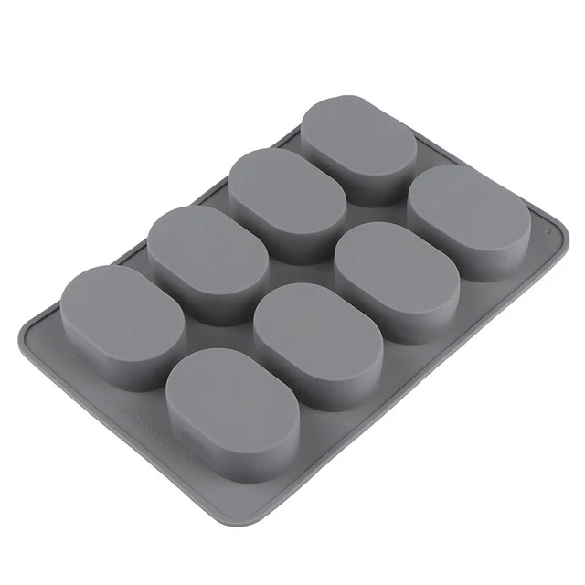 Silikonkuchen Form Hand Seife Form 8-Loch Oval Form Gelee Form Seifenform  q