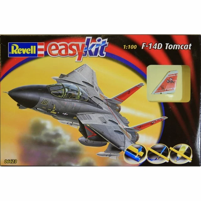 06623 REVELL EASYKIT F14D Tomcat 1100 Scale Plastic Model Kit Skill