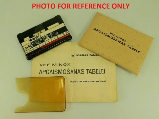 Inserto De Horario Vef Riga Minox, En Excelente Estado, Raro