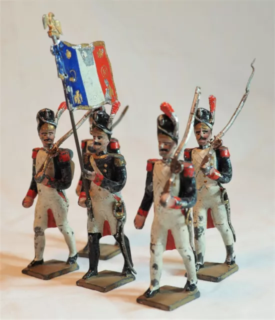 Soldats Plomb Lucotte Premier Empire - Garde Impériale - La Garde Du Drapeau
