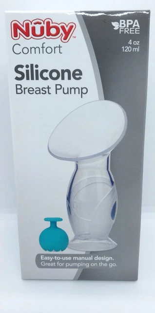 Nuby Comfort Portable & Lightweight All Silicone Breast Pump with Sealing Plug