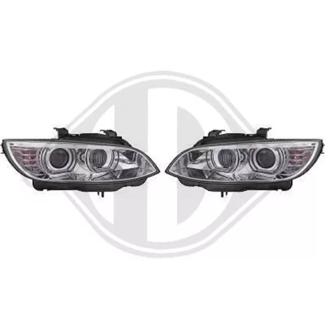 Coppia fari anteriori TUNING ANGEL EYES Xenon Serie3 E92 E93 2005-2008 cromo