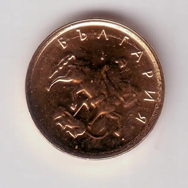 2000 Bulgaria 1 Stotinka KM#237a Unc 16mm Bronze-plated steel  (WC014A)