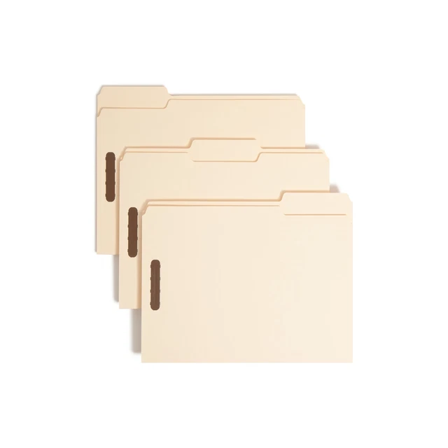 Fastener Folder, Ltr, 1/3Cut, 3/4" Exp, 18pt, 50/BX, MLA