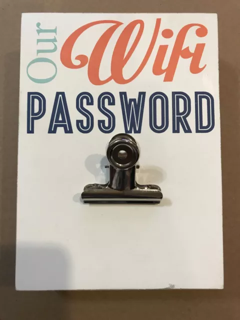 Wifi Password Is Decorative Wooden Box Sign with clip