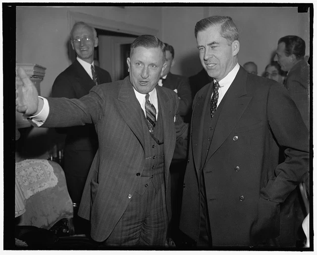 Reproduced 1937 Photo Henry A Wallace, Right v