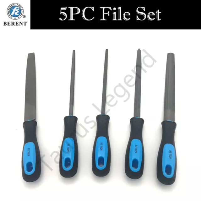 5PCs Berent Wood Metal File Set Forged by T12 Special Hardened Steel