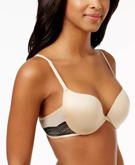 MAIDENFORM LOVE THE Lift Push Up & In Lace Plunge Underwire Bra DM9900 Pink  34B $11.90 - PicClick