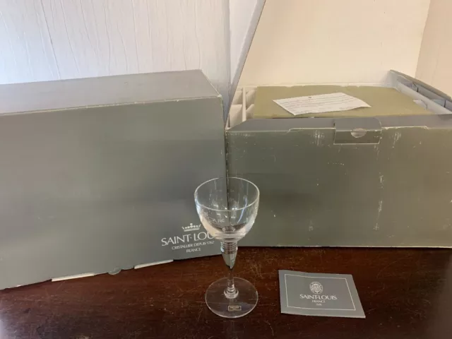 10 verres à vin blanc modèle Grand Lieu cristal de Saint Louis (prix à la pièce)