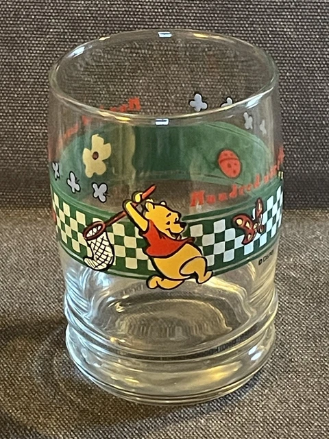 Winnie The Pooh Juice Glass Hundred Acre Chase By Anchor Hocking Disney 6 Oz.