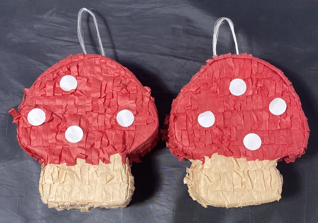 (Lot Of 2) Mushroom piñatas 6”x6”
