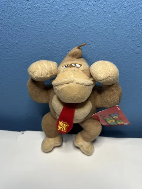 NEW Donkey Kong 8” Stuffed Plush Gorilla 2018 Nintendo Super Mario Bros