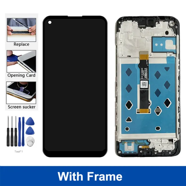 LCD Display Touch Screen Digitizer Assembly w/ Frame for Motorola Moto G9 Power