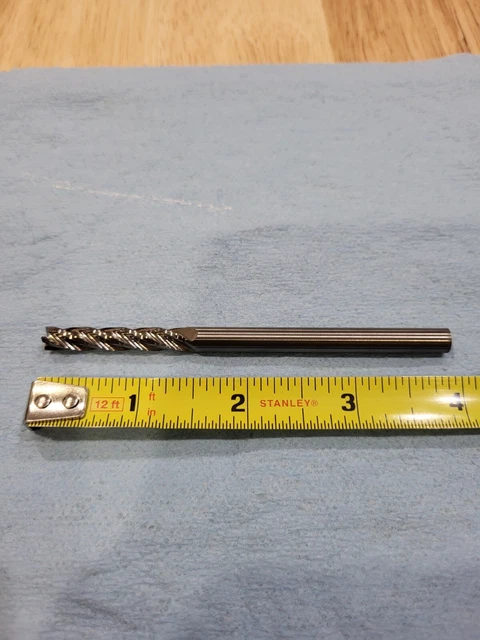 Quality Tool Service Solid Carbide End Mill 4FL, .240"Diameter, 1.4" LOC; 4" OAL