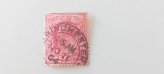 GB KEV11 1d Red - Winchester Hampshire Postmark