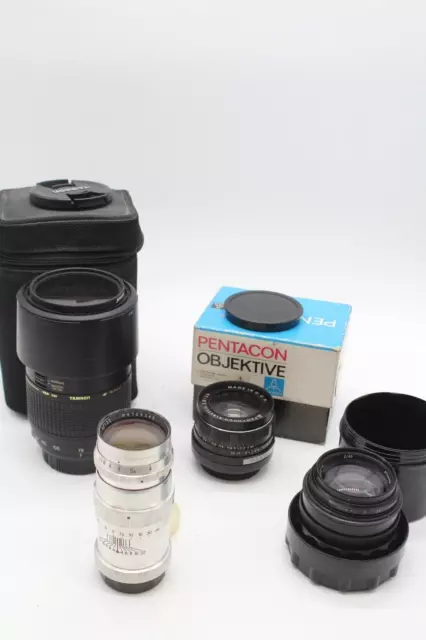 F x4 Vintage Cameras Lenses Inc. Jupiter-9 85mm, Tamron 70-300mm etc