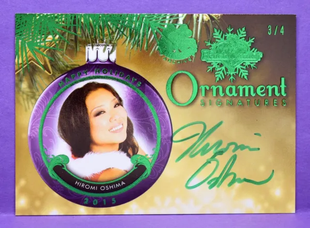 BenchWarmer Emerald Archive Hiromi Oshima 2015 Holiday Ornament Autograph #d 3/4