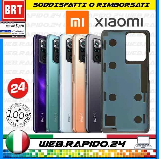 Back Cover Scocca Posteriore Vetro+Biadesivo Xiaomi Redmi Note 10 Pro M2101K6G