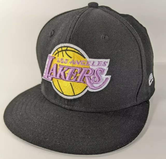 Los Angeles Lakers LA New Era Hardwood Classics 59fifty Fitted Hat Size 7-3/4