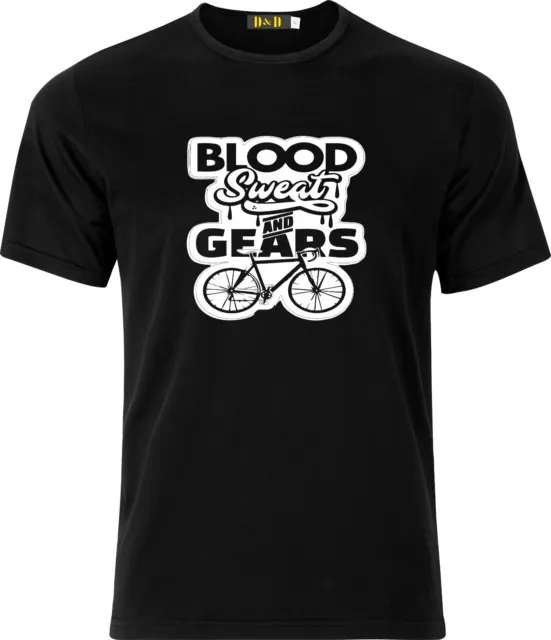 T-shirt cotone Blood Sweat and Gears Xmas Present divertente umorismo