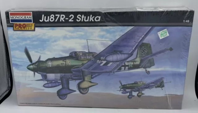 2002 Monogram Pro Modeler JU87R-2 STUKA Airplane Kit 1:48 #85-5975 New Sealed.