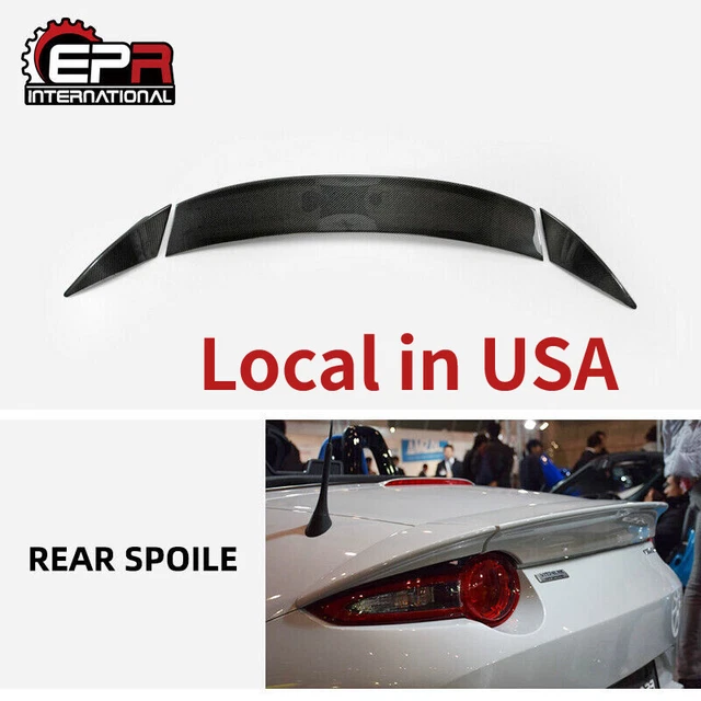 FOR MAZDA MX5 Soft Top ND Miata Roadster Carbon Rear Spoiler Diffuser