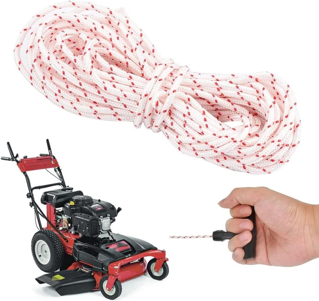 Corda Di Avviamento 10 M X 3,0 Mm Con 3 Maniglie - Per Motoseghe, Trimmer, Tagliasiepe E Attrezzature Da Giardino