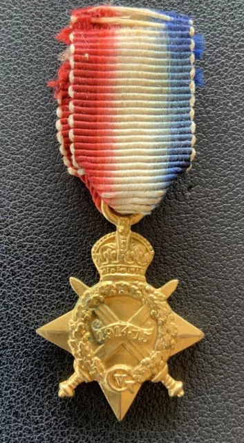 Vintage British / Commonwealth WW1 1914-1915 Star Miniature Medal