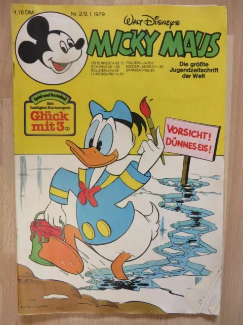 Micky Maus Nr. 4 vom 09.01.1979 mit Bastelteil und Schnipp von Walt Disney