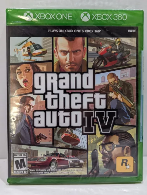 Grand Theft Auto IV 4 GTA Microsoft Xbox One 360 Video Game NEW