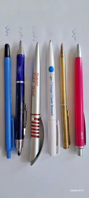 stylos publicitaires - pour collectionneurs - lot de 6