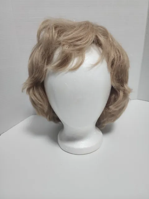 Short Layered Blonde 100%Human Hair Super Soft Wigs Natural by Norman Kartiganer