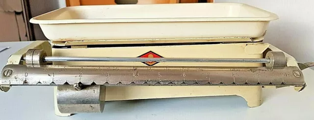Küchenwaage VEB Metallwaren Wittenberg DDR 10 kg Antik 1a