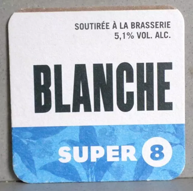 Sous bock SUPER 8 / Bière blanche belge de la brasserie HAATCH Brouwerij