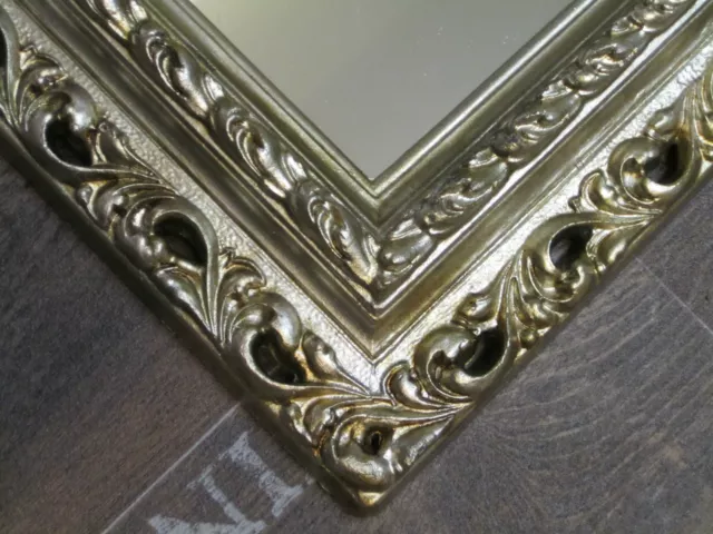 Wall Mirror Baroque Rectangular Antique Silver Picture Frame Ornaments 1 1