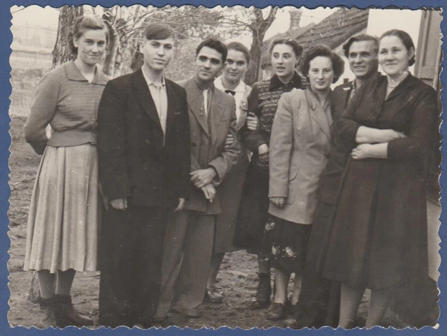 Beautiful Guys and Pretty Girls in the Village Soviet Vintage Photo USSR