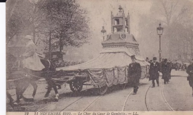 Cpa November 11, 1920 The Char Du Choir De Gambetta