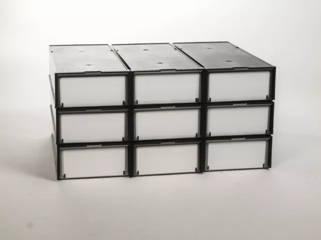Diamagazine, 9 Diakästen für je 2x50 Dias, DIN Norm,für Leica u.a.,gebraucht (A)