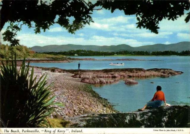 Der Strand, Parknasilla, ""Ring of Kerry"", Irland: Vintage Postkarte.