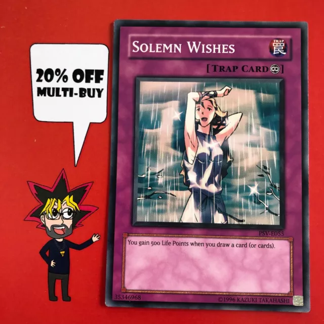 SOLEMN WISHES PSV-E055 - Common Yu-Gi-Oh! NM - NICE AND CRISP CONDITION.  £4.95 - PicClick UK
