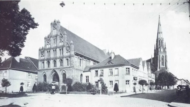 Königsberg Neumark/ Chojna- Rathaus und Marienkirche (Ostbrandenburg) 1931