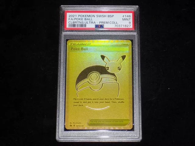 2021 Pokemon Celebrations #146 Full Art Poke Ball Ultra Premium PSA 9 MINT