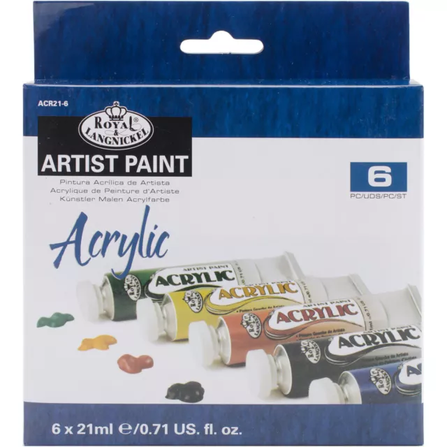 3er-Pack Royal & Langnickel (R) Acrylfarben 21ml 6/Stück - verschiedene Farben ACR21-6