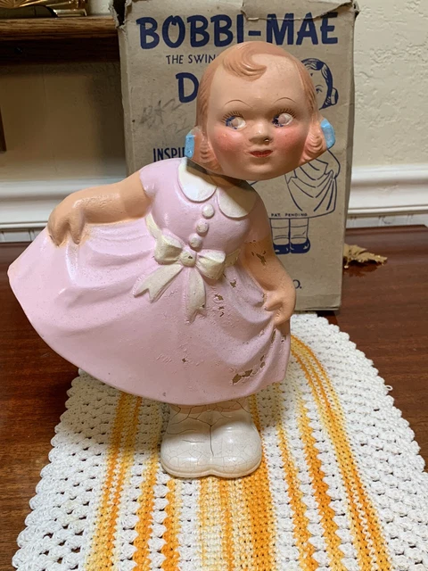 Antique Bobbie Mae Swing and Sway Doll 1930's Pink & White VERY OLD RARE w/Box