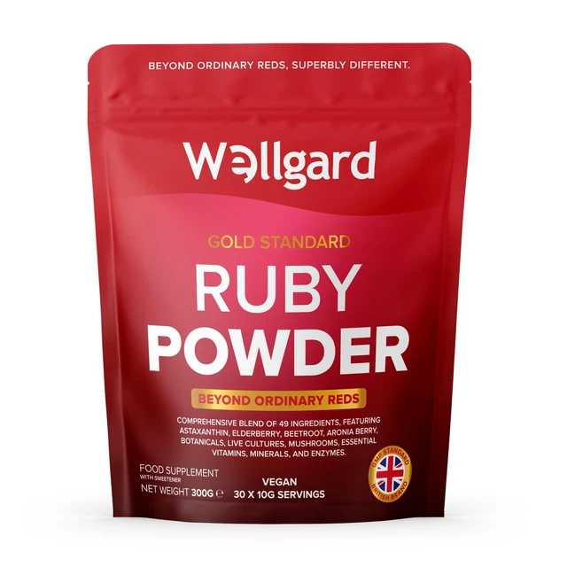 WELLGARD SUPER REDS Powder, Ruby Powder, Vitamins, Minerals, Fruits £21 ...
